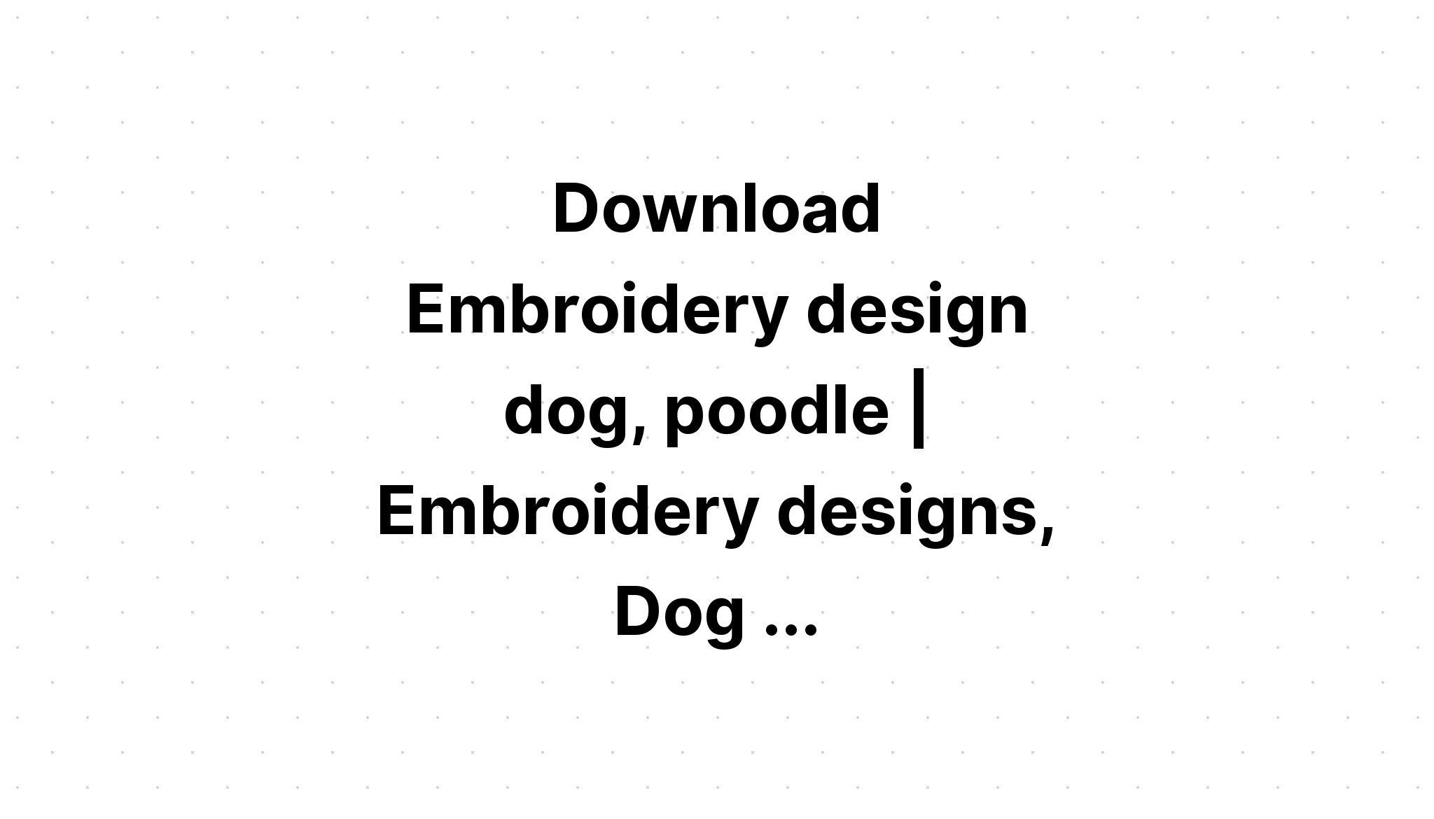 Download Poodle Dog Monogram?? SVG File